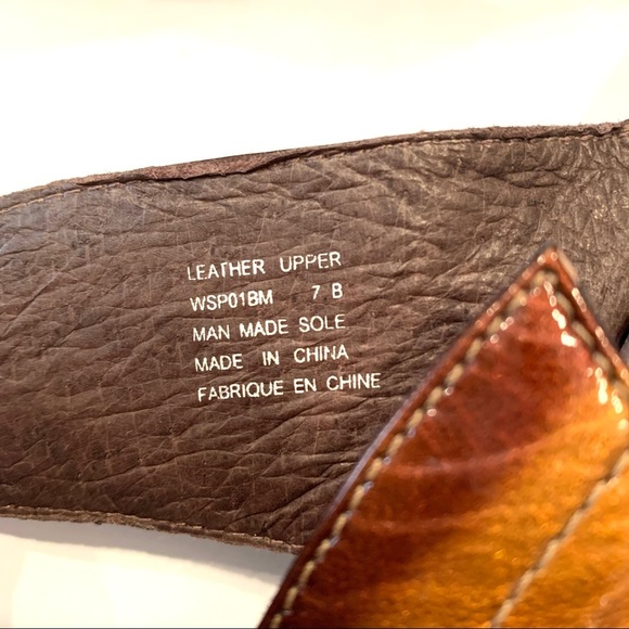 Aravon Tortoise Shell Leather Slide Sandals - Picture 7 of 9